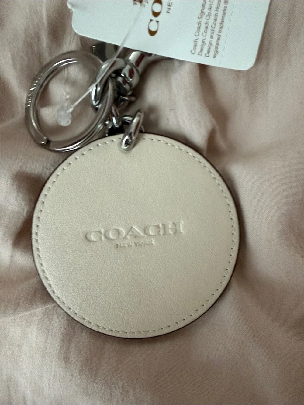 Coach Red, Blue & White Round Beach Ball Keychain